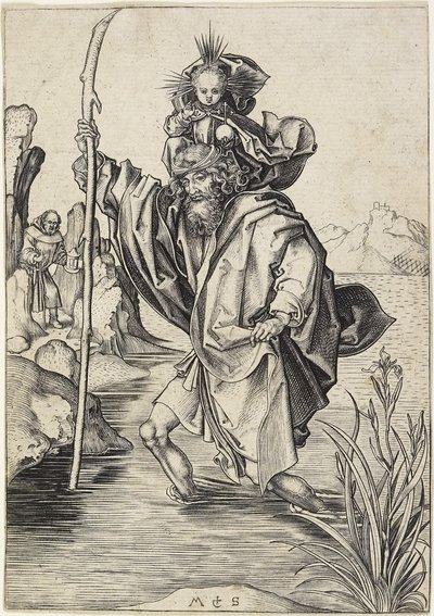 Saint Christopher, c. 1475-1480 by Martin Schongauer